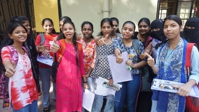 Students appear for the Maharashtra Class 10 Board Exam ( Praful Gangurde) Students appear for the Maharashtra Class 10 Board Exam ( Praful Gangurde)