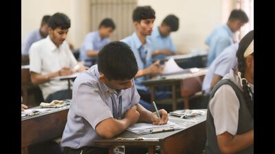 Meanwhile, the Jalna district administration claimed that the class 10 Marathi exam paper was not leaked and that the answer sheet found was a probable question paper. (MAHENDRA KOLHE/ HT)