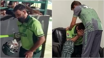 Fakhar Zaman was in tears after being dismissed against NZ (ICC) Fakhar Zaman was in tears after being dismissed against NZ (ICC)
