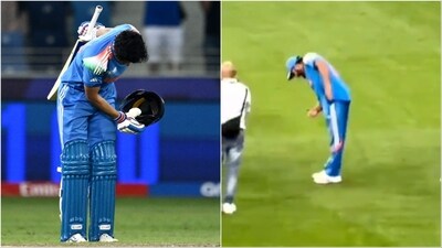 Rohit Sharma (R) takes a bow at Shubman Gill (AP/X) Rohit Sharma (R) takes a bow at Shubman Gill (AP/X)
