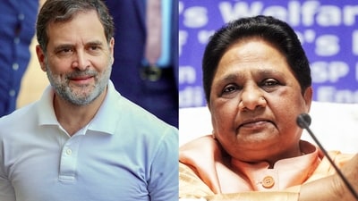 Congress leader Rahul Gandhi (left) and Bahujan Samaj Party chief Mayawati (right). (ANI) Congress leader Rahul Gandhi (left) and Bahujan Samaj Party chief Mayawati (right). (ANI)
