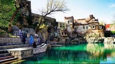 The Katas Raj temple in Pakistan’s Punjab province. Indian pilgrims will cross the Wagah border on Friday and reach Katas Raj the next day.(FILE PHOTO)