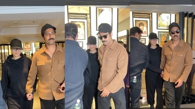 Vicky Kaushal and Katrina Kaif were seen in Mumbai on Thursday night. Vicky Kaushal and Katrina Kaif were seen in Mumbai on Thursday night.
