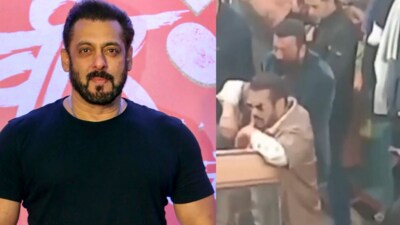 Salman Khan, (right) Salman and Sanjay Dutt during the shoot in Saudi Arabia
