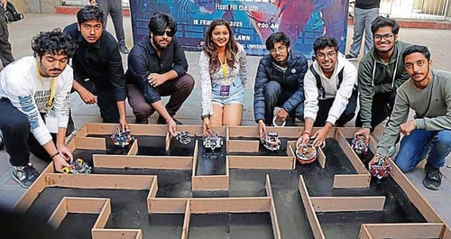 The robotics event featured six distinct competitions, each required a unique set of skills. (Photo: Manoj Verma/HT) The robotics event featured six distinct competitions, each required a unique set of skills. (Photo: Manoj Verma/HT)