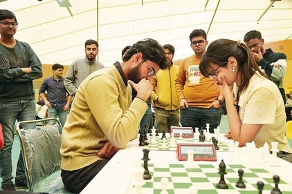 The chess competition witnessed some intense battles amid a striking display of strategy and skill from the young minds. (Photo: Manoj Verma/HT) The chess competition witnessed some intense battles amid a striking display of strategy and skill from the young minds. (Photo: Manoj Verma/HT)