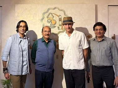 Mark Strong at the Amrapali Museum in Jaipur. Mark Strong at the Amrapali Museum in Jaipur.
