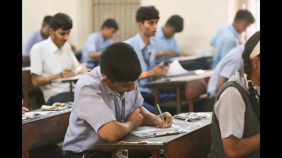 Meanwhile, the Jalna district administration claimed that the class 10 Marathi exam paper was not leaked and that the answer sheet found was a probable question paper. (MAHENDRA KOLHE/ HT)