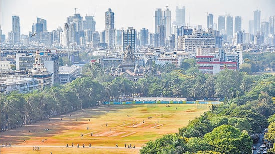 Mumbai, India - April 17, 2017: Picture of Oval ground in Mumbai, India, on Monday, April 17, 2017. (Photo by Kunal Patil/Hindustan Times) (Kunal Patil/HT Photo)