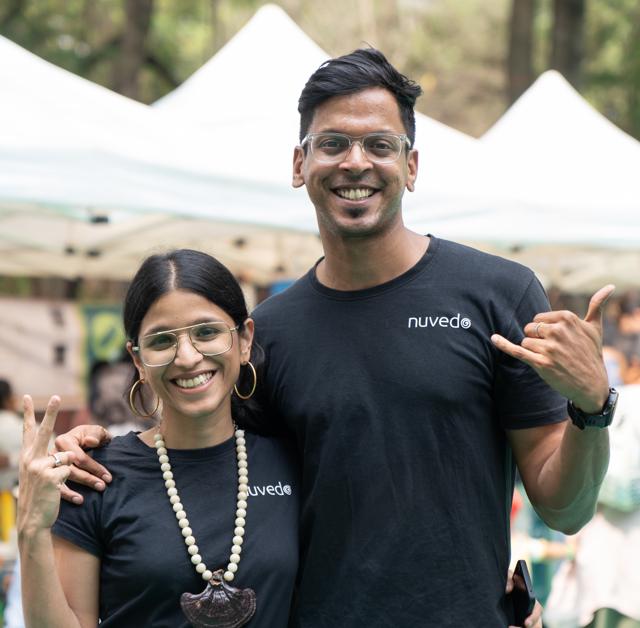 Prithvi Kini (left) and Jashid Hameed (right), founders of Nuvedo, who put together Mushrooms of Uru along with Goa-based illustrator Sanjana Singh. (Nuvedo) Prithvi Kini (left) and Jashid Hameed (right), founders of Nuvedo, who put together Mushrooms of Uru along with Goa-based illustrator Sanjana Singh. (Nuvedo)
