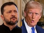 Ukraine's President Volodymyr Zelensky in Kyiv and US President Donald Trump in Palm Beach, Florida, Ukraine's President Volodymyr Zelensky in Kyiv and US President Donald Trump in Palm Beach, Florida,