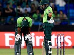 Pakistan's Babar Azam and Fakhar Zaman during the match vs New Zealand in Karachi.
