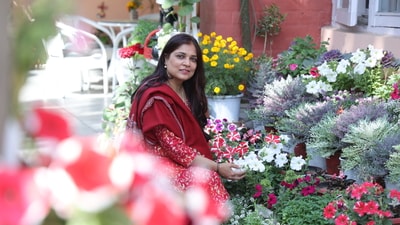 Vartika Prakash's residence garden is a no less than a sanctuary for Nature lovers in Delhi.