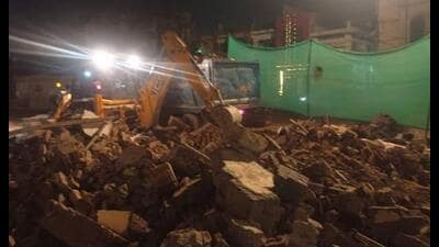 A mosque committee member claimed the construction of the mosque started in 1857. (Sourced) A mosque committee member claimed the construction of the mosque started in 1857. (Sourced)