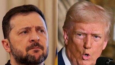 Ukraine's President Volodymyr Zelensky in Kyiv and US President Donald Trump in Palm Beach, Florida, (AFP) Ukraine's President Volodymyr Zelensky in Kyiv and US President Donald Trump in Palm Beach, Florida, (AFP)