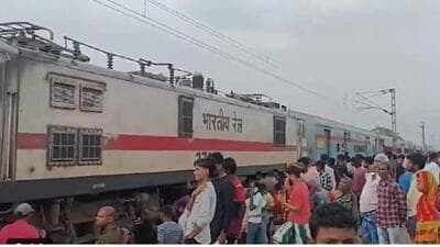 Officials said a tragedy was averted due to the alertness and presence of mind of the loco pilot. Officials said a tragedy was averted due to the alertness and presence of mind of the loco pilot.