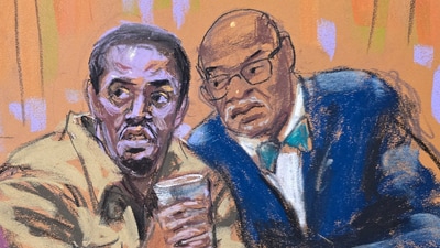 Sean "Diddy" Combs attends a pre-trial conference in his sex trafficking case with his attorney Anthony Ricco in New York City, New York, U.S., December 18, 2024 in this courtroom sketch. (REUTERS)