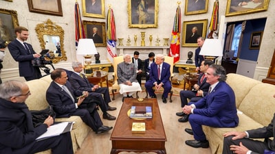Prime Minister Narendra Modi during a meeting with US President Donald Trump at the White House. (File photo) Prime Minister Narendra Modi during a meeting with US President Donald Trump at the White House. (File photo)