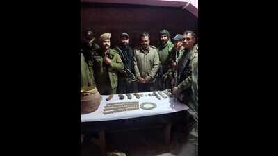 Secuity forces with recovered ammo on Saturday. (Source: X)