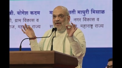 Speaking at an event where the first instalment was transferred to 10 lakh beneficiaries, Shah criticized Gandhi for doubting the BJP-led government’s welfare schemes. (HT PHOTO) Speaking at an event where the first instalment was transferred to 10 lakh beneficiaries, Shah criticized Gandhi for doubting the BJP-led government’s welfare schemes. (HT PHOTO)