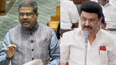 Union education minister Dharmendra Pradhan and Tamil Nadu CM MK Stalin have been at loggerheads over the NEP row. (File Image/ANI) Union education minister Dharmendra Pradhan and Tamil Nadu CM MK Stalin have been at loggerheads over the NEP row. (File Image/ANI)