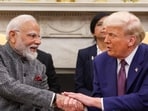 Prime Minister Narendra Modi with US President Donald Trump during a meeting at the White House, in Washington, DC. Prime Minister Narendra Modi with US President Donald Trump during a meeting at the White House, in Washington, DC.