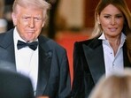 First Lady Melania Trump and President Donald Trump arrive for the National Governors Association Evening Dinner and Reception in the East Room of the White House in Washington, DC, on February 22, 2025. (Photo by ROBERTO SCHMIDT / AFP) First Lady Melania Trump and President Donald Trump arrive for the National Governors Association Evening Dinner and Reception in the East Room of the White House in Washington, DC, on February 22, 2025. (Photo by ROBERTO SCHMIDT / AFP)