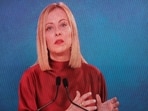 Prime Minister of Italy Giorgia Meloni speaks through video during the Conservative Political Action Conference (CPAC). Prime Minister of Italy Giorgia Meloni speaks through video during the Conservative Political Action Conference (CPAC).