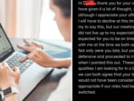 Nicole, a job applicant, declined an offer after her interviewer arrived 45 minutes late. Nicole, a job applicant, declined an offer after her interviewer arrived 45 minutes late.