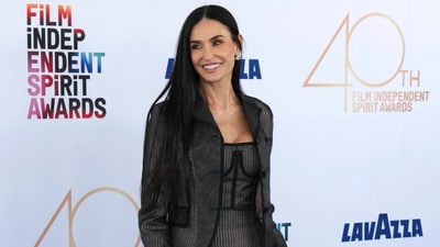 Demi Moore arrives at the Film Independent Spirit Awards on February 22, 2025. The event, held at the Santa Monica Pier in Los Angeles, saw a stunning array of celebrities donning sheer and stylish outfits. (AP) Demi Moore arrives at the Film Independent Spirit Awards on February 22, 2025. The event, held at the Santa Monica Pier in Los Angeles, saw a stunning array of celebrities donning sheer and stylish outfits. (AP)