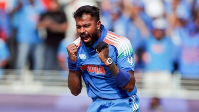 Dubai, Feb 23 (ANI): India's Hardik Pandya celebrates the wicket of Pakistan's Saud Shakeel during the ICC Champions Trophy 2025- Group A match, at Dubai International Cricket Stadium in Dubai on Sunday. (ANI Photo) (BCCI- X) Dubai, Feb 23 (ANI): India's Hardik Pandya celebrates the wicket of Pakistan's Saud Shakeel during the ICC Champions Trophy 2025- Group A match, at Dubai International Cricket Stadium in Dubai on Sunday. (ANI Photo) (BCCI- X)