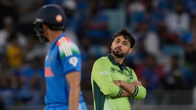 The pair put up a partnership of 69 runs in 75 balls before Gill abruptly fell to a stunner of a delivery from Abrar Ahmed. It was the first time in five ODI innings that Gill failed to go past fifty.&nbsp; (AP)