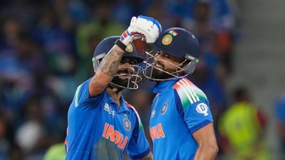 India's run rate dipped for a bit after that, with Shreyas Iyer taking his time to get going but Kohli was in control of the chase throughout. Iyer also eventually found his feet and scored 56 in 67 balls. His 114-run stand off 128 balls for the third wicket with Kohli pretty much ended the match as a competition.&nbsp; (AP)