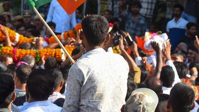 In recent road shows, the BJP highlighted its governance track record and pushed for what they termed as a “strong mandate,” while the Congress targeted the ruling party’s municipal performance, releasing a manifesto promising civic reforms. (HT Archive) In recent road shows, the BJP highlighted its governance track record and pushed for what they termed as a “strong mandate,” while the Congress targeted the ruling party’s municipal performance, releasing a manifesto promising civic reforms. (HT Archive)