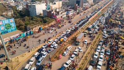 An aerial view vehicles stuck in a traffic jam due to a massive influx of pilgrims at the Maha Kumbh Mela (PTI) An aerial view vehicles stuck in a traffic jam due to a massive influx of pilgrims at the Maha Kumbh Mela (PTI)