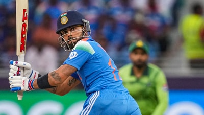 Dubai: India's Virat Kohli plays a shot during a One Day International (ODI) cricket match of the ICC Champions Trophy between India and Pakistan (PTI) Dubai: India's Virat Kohli plays a shot during a One Day International (ODI) cricket match of the ICC Champions Trophy between India and Pakistan (PTI)