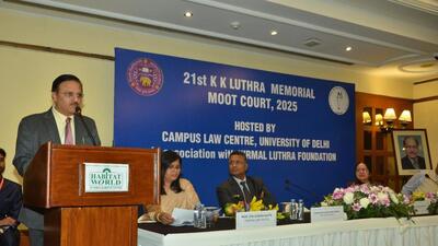 Supreme Court judge justice Abhay S Oka at the event. (HT Photo) Supreme Court judge justice Abhay S Oka at the event. (HT Photo)