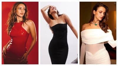 Triptii Dimri effortlessly pulls off figure-hugging, bodycon dresses, whether it’s a sleek red leather number, a stunning black fitted dress, or even a romantic, ruched ensemble. (Instagram) Triptii Dimri effortlessly pulls off figure-hugging, bodycon dresses, whether it’s a sleek red leather number, a stunning black fitted dress, or even a romantic, ruched ensemble. (Instagram)