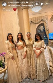 Namrata Shirodkar with Sitara Ghattamaneni and Sukriti. Namrata Shirodkar with Sitara Ghattamaneni and Sukriti.