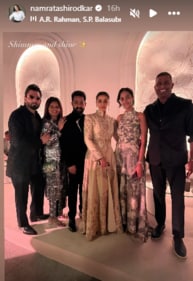 Namrata Shirodkar with Jr NTR and Lakshmi Pranathi. Namrata Shirodkar with Jr NTR and Lakshmi Pranathi.