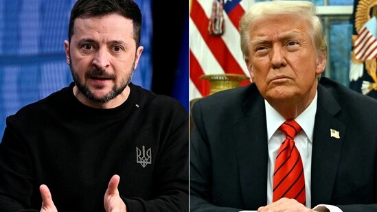 L-R, Ukraine's President Volodymyr Zelensky and US President Donald Trump (AFP)