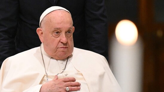 Pope Francis has had a restful night, according to the Vatican, after having a respiratory crisis on Saturday (AFP)
