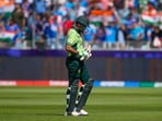 Pakistan's Babar Azam leaves the field after losing his wicket during the ICC Champions Trophy cricket match between India and Pakistan at Dubai International Cricket Stadium, United Arab Emirates, Sunday, Feb. 23