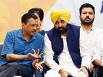 AAP national convenor Arvind Kejriwal with Punjab CM Bhagwant Mann. (File) AAP national convenor Arvind Kejriwal with Punjab CM Bhagwant Mann. (File)
