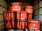 Swiggy delivery bags are stored inside a truck Mumbai, India, October 14, 2024.