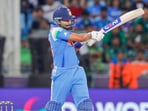 India's Shreyas Iyer plays a shot during the ICC Champions Trophy 2025- Group A match against Pakistan, at Dubai International Cricket Stadium.

