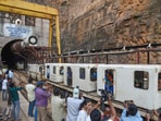 Nagarkurnool: Rescue operation underway to extricate eight persons who have remained trapped for over 30 hours inside a tunnel after a section of it collapsed in the SLBC project, in Nagarkurnool district, Telangana, Sunday, Feb. 23, 2025. (PTI Photo) (PTI02_23_2025_000499B) Nagarkurnool: Rescue operation underway to extricate eight persons who have remained trapped for over 30 hours inside a tunnel after a section of it collapsed in the SLBC project, in Nagarkurnool district, Telangana, Sunday, Feb. 23, 2025. (PTI Photo) (PTI02_23_2025_000499B)