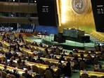 Ambassadors vote on a resolution to reaffirm Ukraine's territorial integrity, during a United Nations General Assembly meeting on the third anniversary of Russia's invasion of Ukraine. Ambassadors vote on a resolution to reaffirm Ukraine's territorial integrity, during a United Nations General Assembly meeting on the third anniversary of Russia's invasion of Ukraine.
