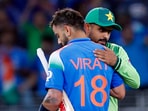 India's Virat Kohli shares a warm hug with Pakistan's Babar Azam after Team India's win in the ICC Champions Trophy 2025- Group A match against Pakistan, at Dubai International Cricket Stadium.
