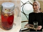 Dr Amina Hassan's drink includes carrots, cucumber, chia seeds, and lemon. 